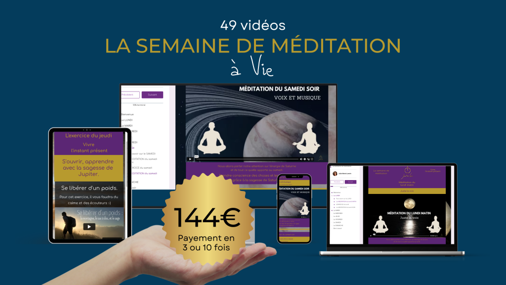 affiche de la semaine de méditation par la falotière de conscience