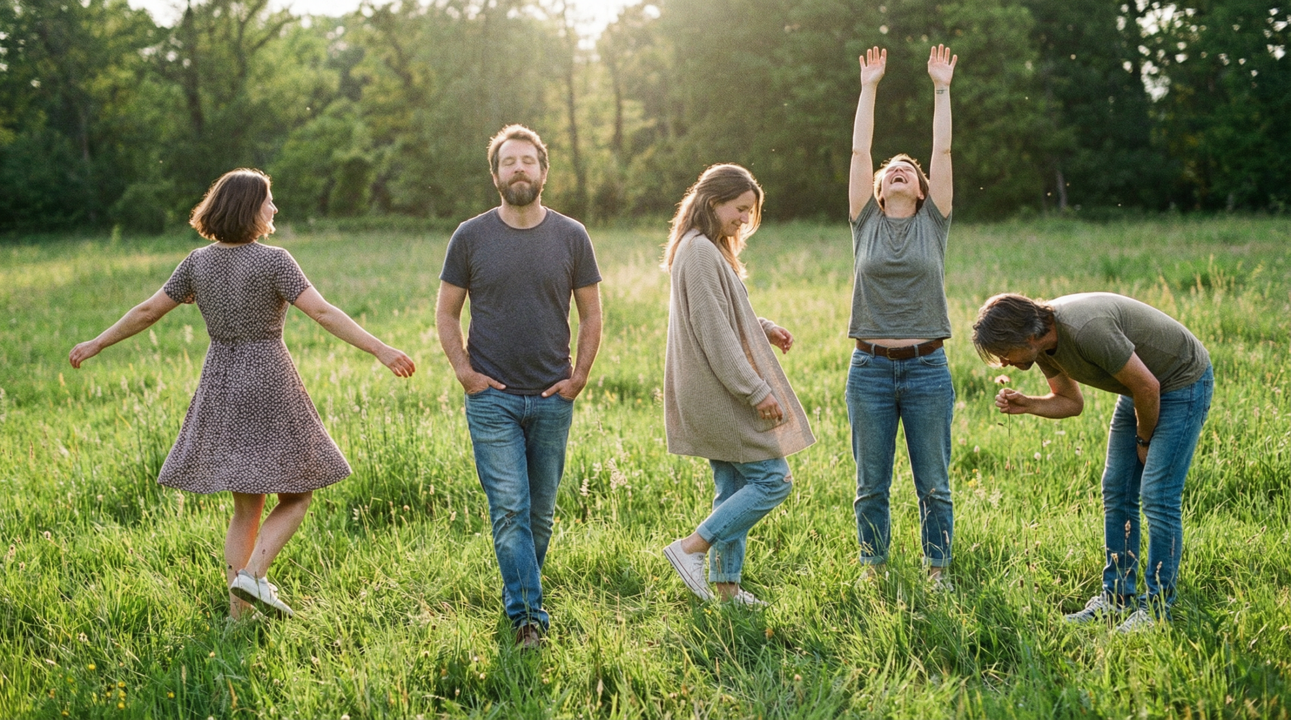 Danse libre dans la nature